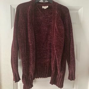 LOFT Super Soft Chenille Cardigan Sweater